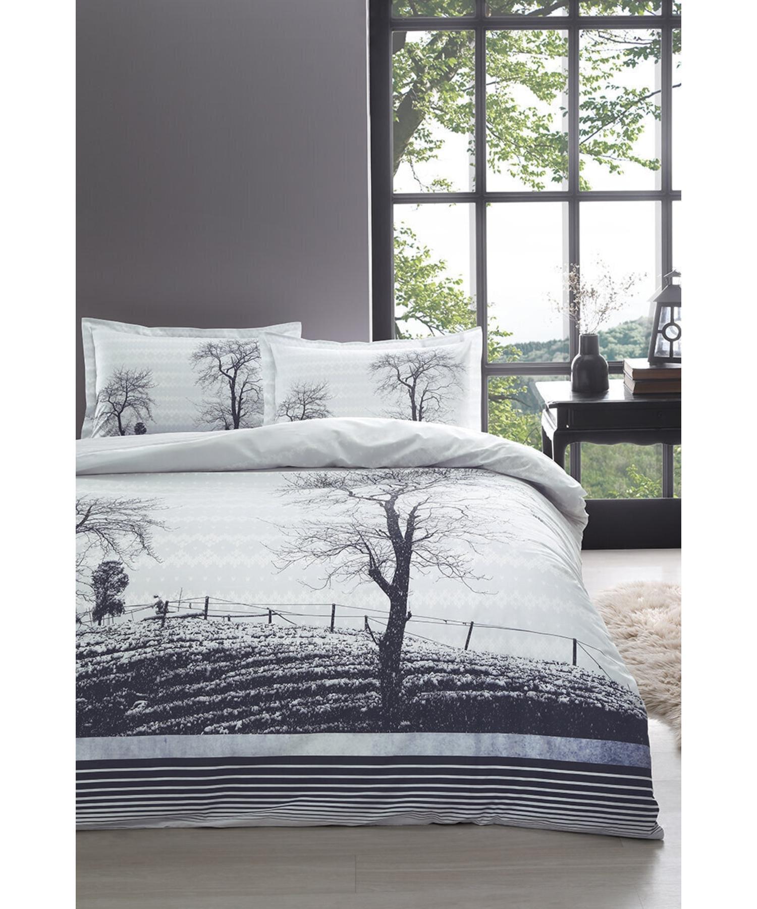 

Двойной пододеяльник деревянного фиолетового цвета