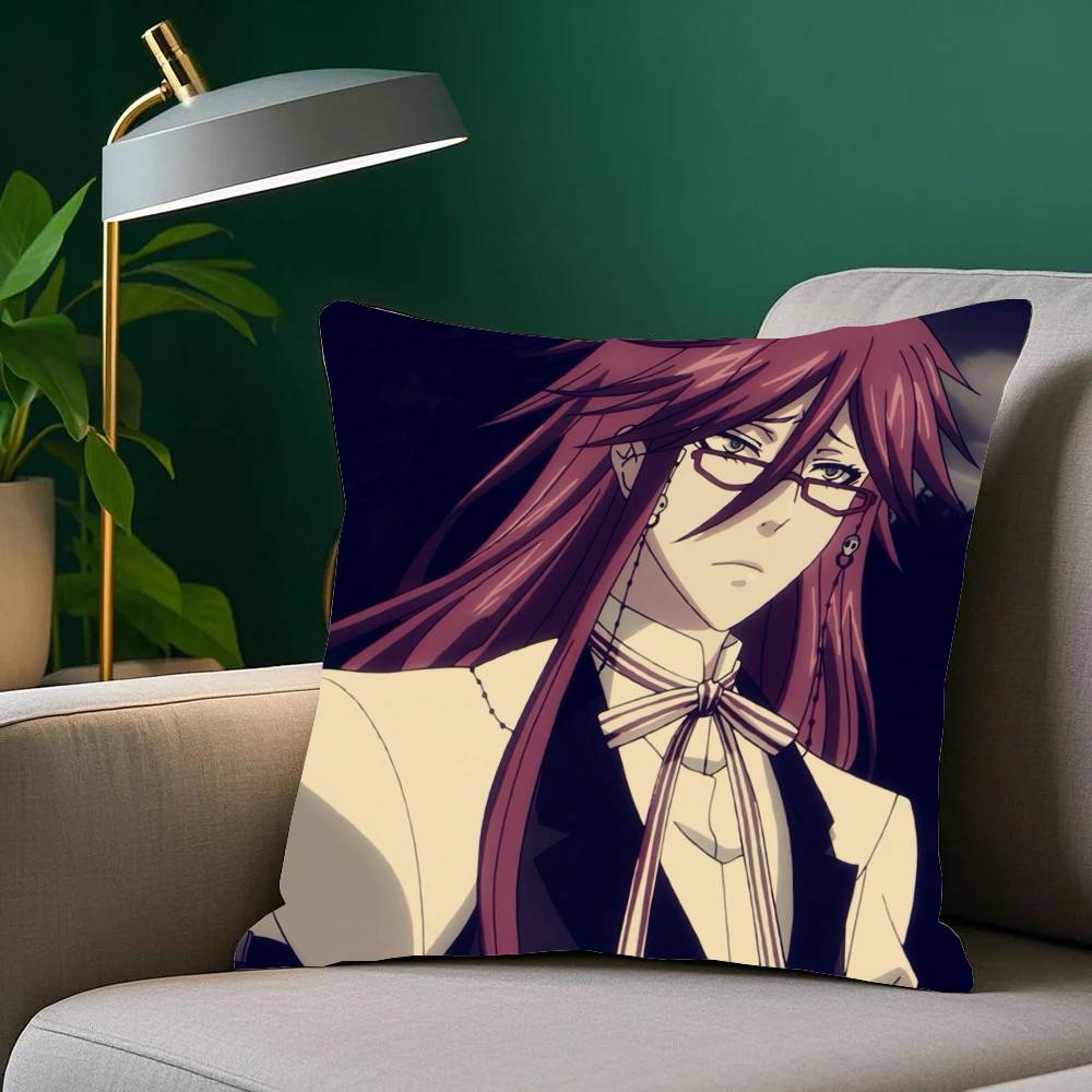 Grell Sutcliff Anime Black B-Butler Pillow Case Home Decor Throw For Sofa Bed Car Room Decor Gift Idea