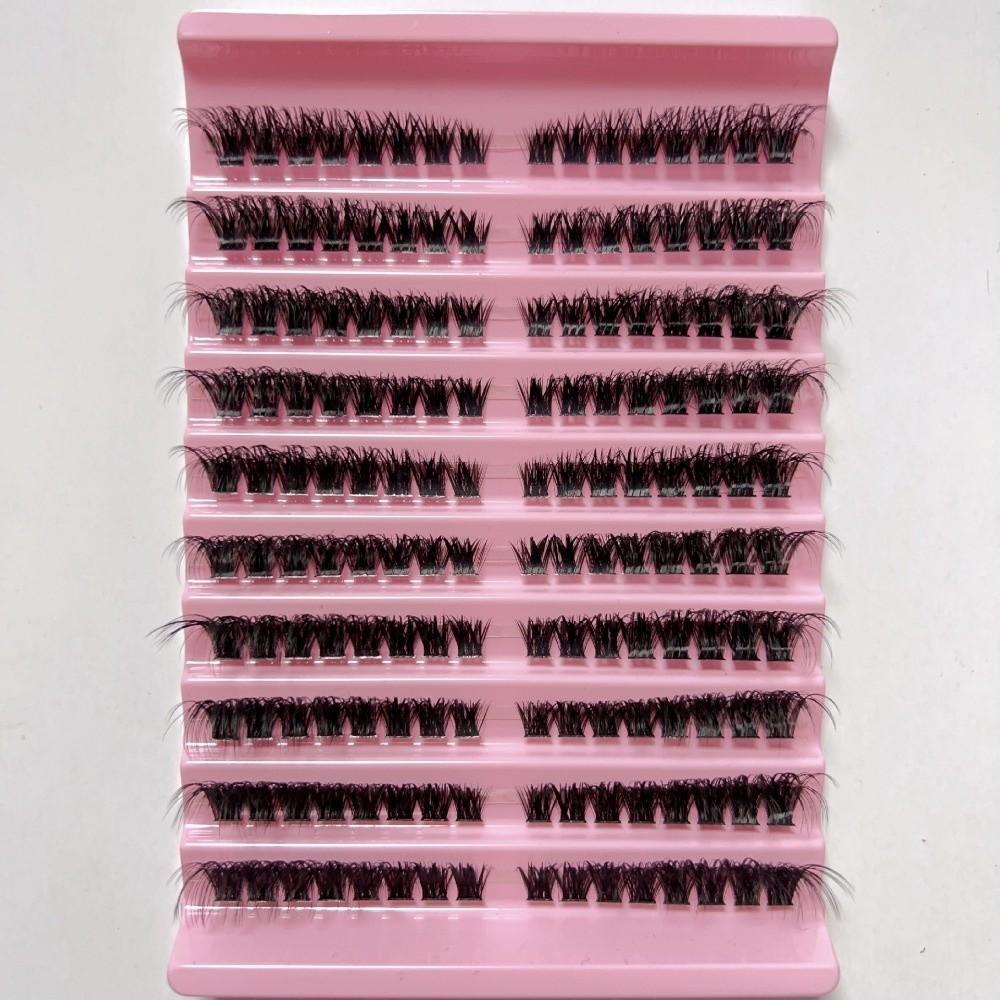 3D Mink Effect Cluster Lashes 8-16mm Volume Lash New Faux Mink Eyelashes for Women