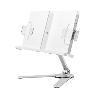 Adjustable Height and Angle Ergonomic Book Holder Reading Textbook Stand for Big Heavy Books Studying Aluminum Alloy