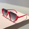 Triangle Shaped Sunglasses  New in Fashion Semi-rimless Gradient Shades Trendy Brand Design Casual Decor Sun Glasses