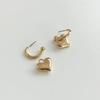 volume heart ring earrings (2colors)