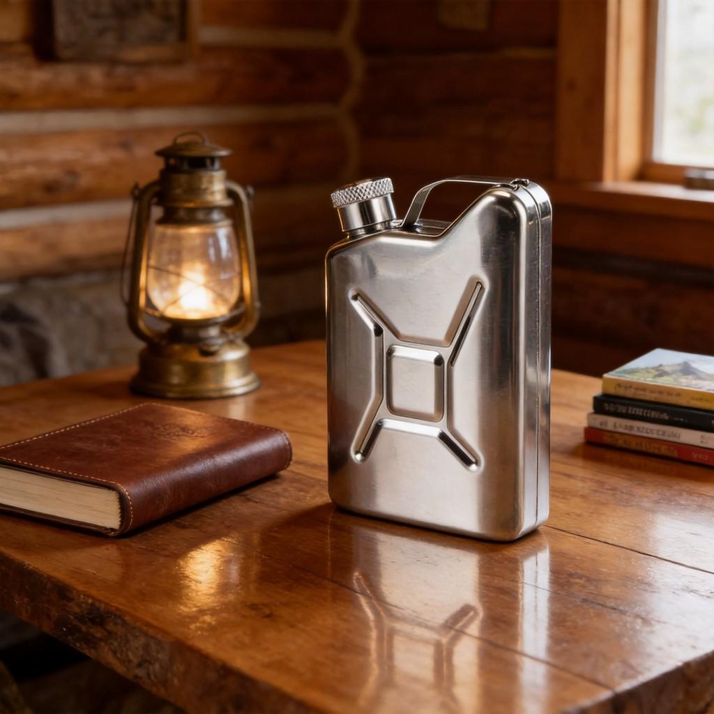 Heavy Duty Stainless Steel Liquor Bottle With Compact Size For Travel And Household Storage