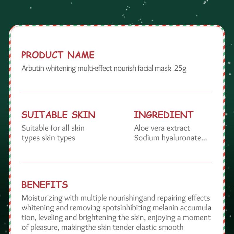 Sadoer Christmas Mask Series Whitening Facial Mask Hydrating Mask