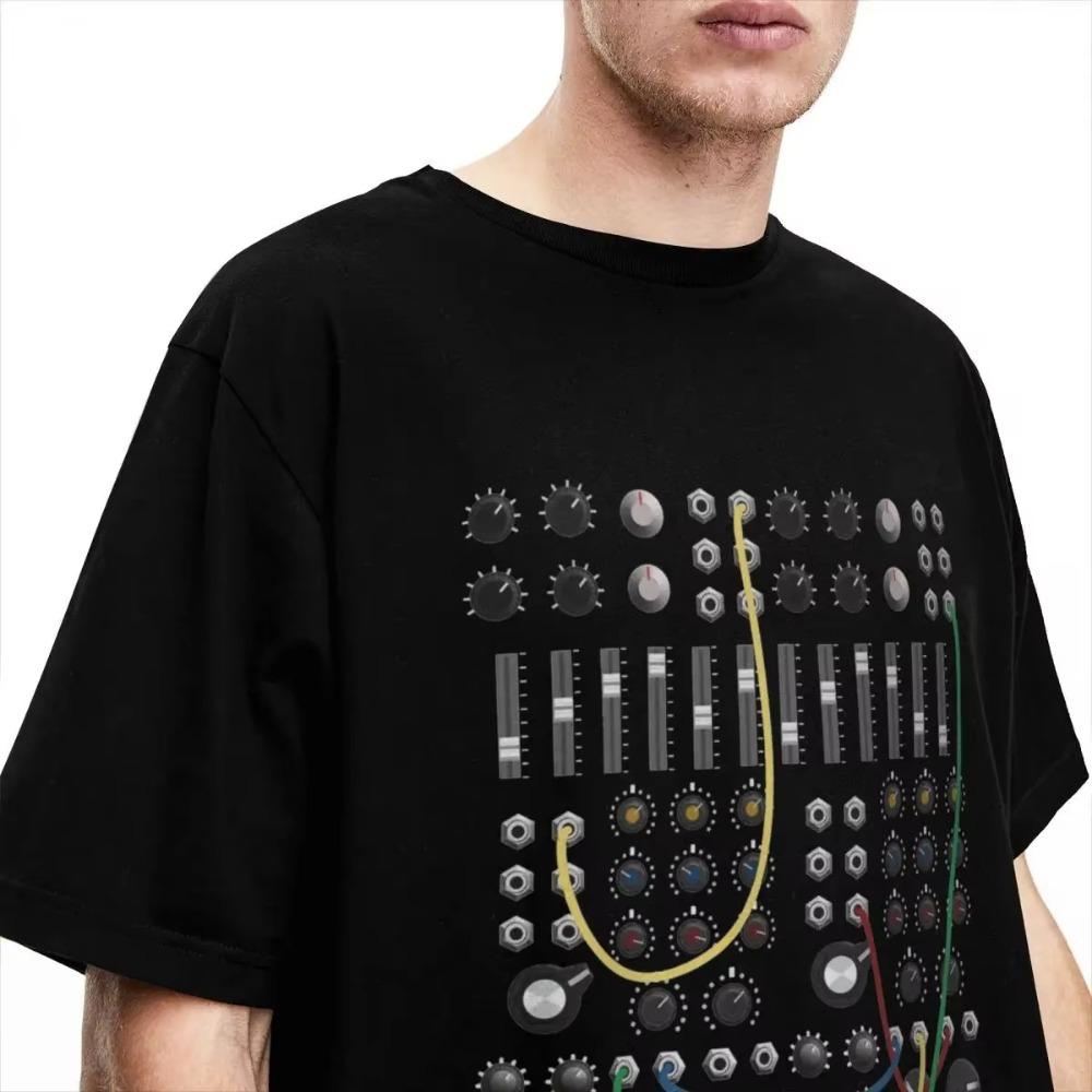 Modular Synthesizer Electronic Music Apparel T Shirt for Men Women Tee DJ Beatmaker Synth Player Graphic Printing Shirt Clothing