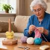 Crochet Yarn Holder Weaving Spinner Tool Rotation Wooden Yarn Holder For Weaving Crocheting Knitting Hobby Studio Workplace Home