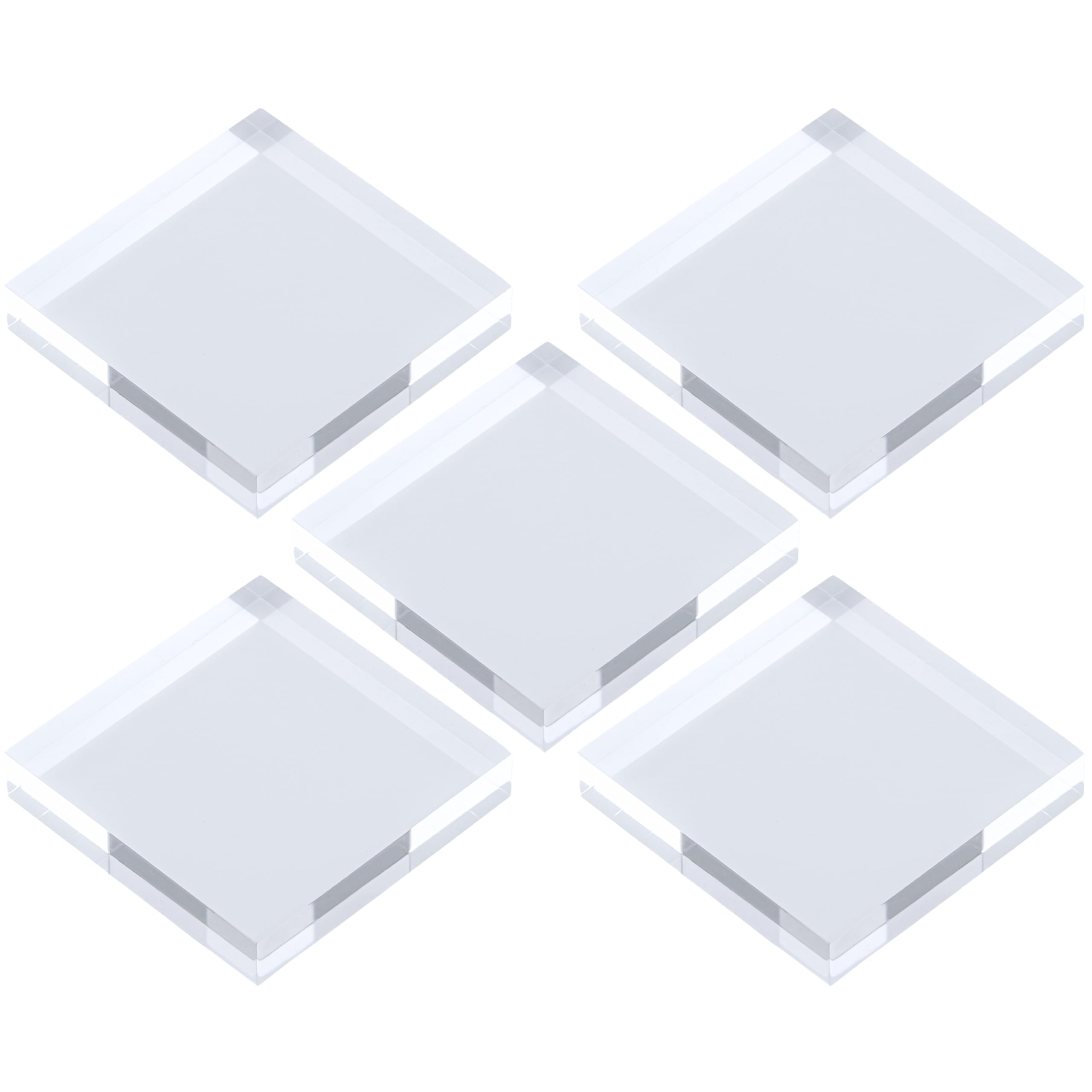 

Tsukushi Science Acrylic 5 for and Other Plate Clear Display 60mm Blocks, 60x60x10mm, Pieces, Clear, Display, Photography, Uses, Base, Stand, Square,