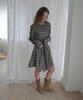 MORCEAU PAR MORCEAU Two-Way Tie Check Dress [Black Beige Check]