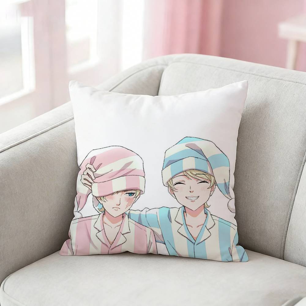 Migi And Dali Pillow Case Cushion Cover Throw Pillow Case For Car Sofa Peach skin 18*18(CM)-1Pcs