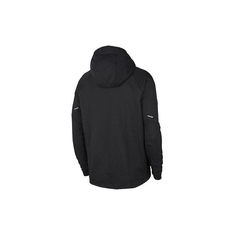 Nike Small Logo Solid Color Hooded Sports Jacket Men Outerwear Black CU5358-010