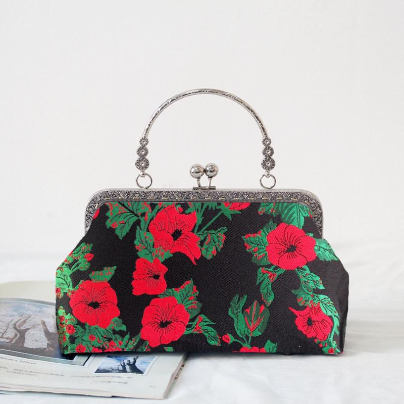 Short Style Handbag Material Kit - Handmade, Multiple Styles, Square Clasp Bag, Includes 20 Needles