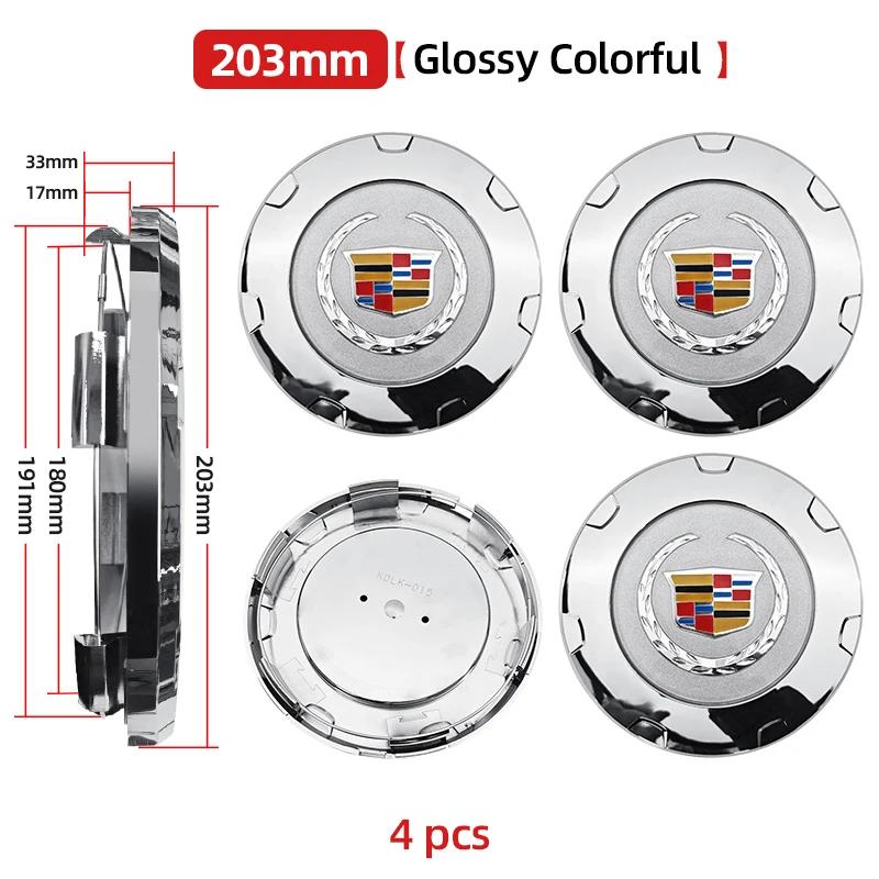 4pcs 140mm 168mm 200mm 203mm Car Wheel Center Caps Hub Cover Emblem For Escalade SRX 9595473 9596479 9597286 20159599024 9597489
