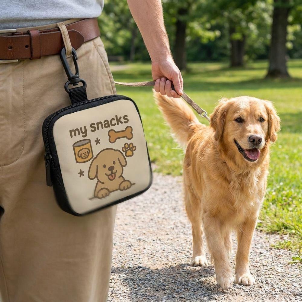 Transparent Window Dog Training Bag Portable Pet Snack Bag Dog Treat Pouch Puppy Training