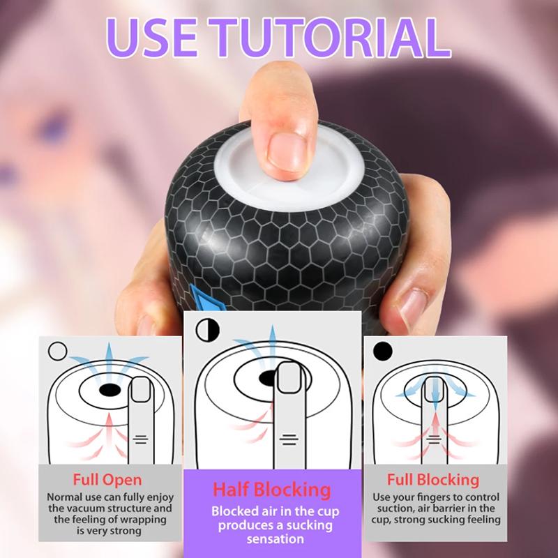 Masturbation Cup Powerful Sucking Realistic Anal Vagina Pocket Pussy Blowjob Massager Male Masturbator Sex Toys for Men 18+ Toys