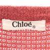 Chloe Long Sleeve V Neck Knit Cardigan 40 Pink Women Used