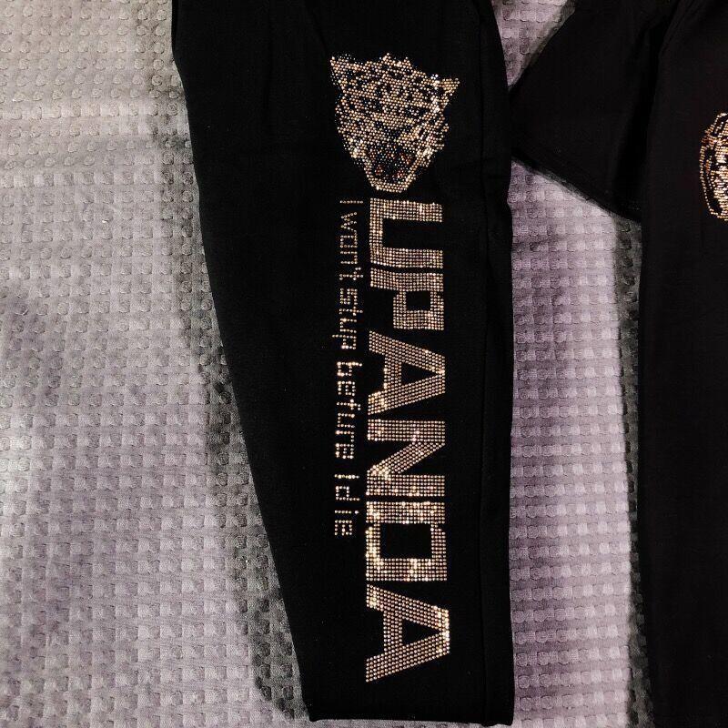 2023 Sommer Stilvoller Übergrößen Damen Zweiteiler mit Hot-Diamond-Design