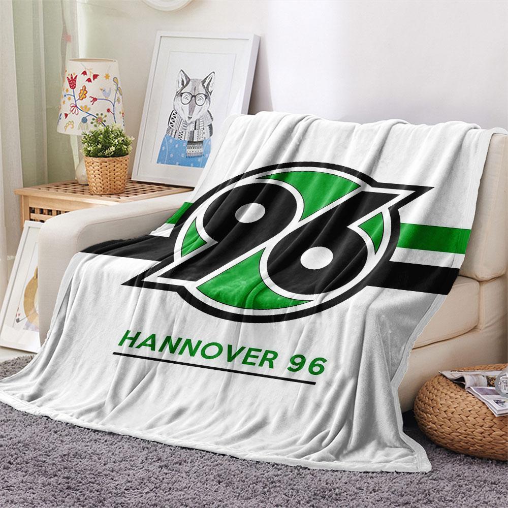 1PC Hannover 96 Patterned Flannel Blanket Suitable For All Seasons for Home Decor Warmth and Comfort Gifts Holiday Present