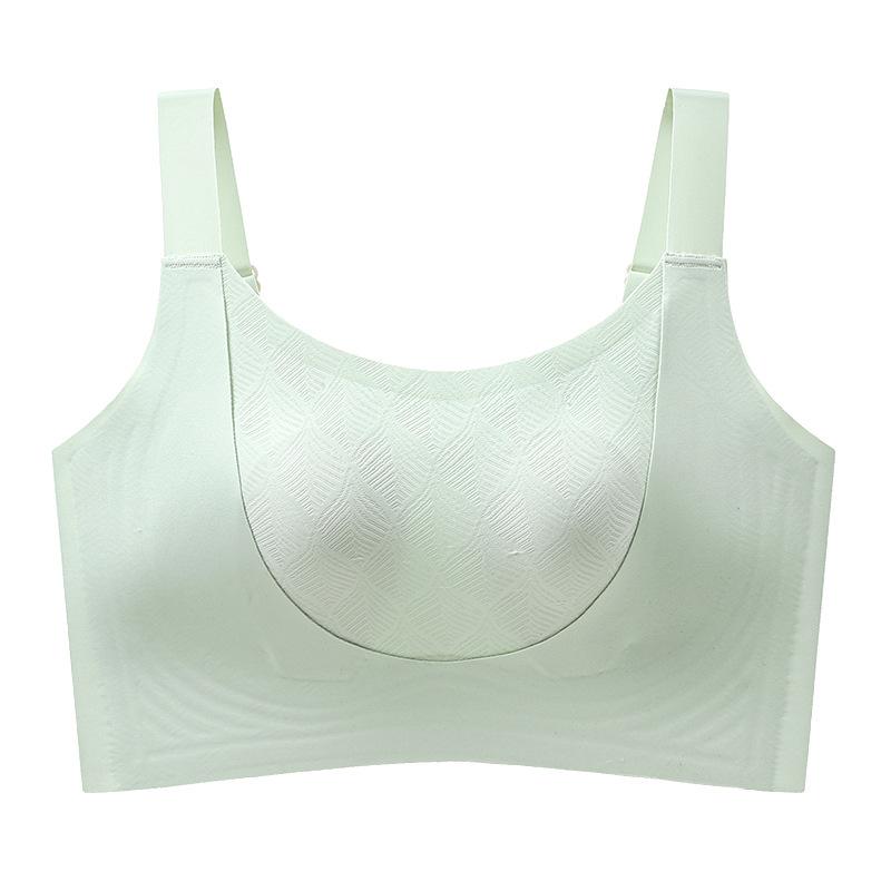 

Бесследное регулируемое нижнее белье для женщин, собирающий и поддерживающий бюстгальтер, бюстгальтер для подтягивания груди, летний тонкий бюстгальтер 2XL светло-зеленый