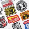 DIY Embroidered Badge Hook & Loop Patch Sticker with Brushed Surface