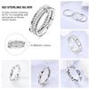 925 Silver Shine Zircon Ring Original Stone Multi Layer Wide Rings For Women Fine Jewelry Wedding Party Gift