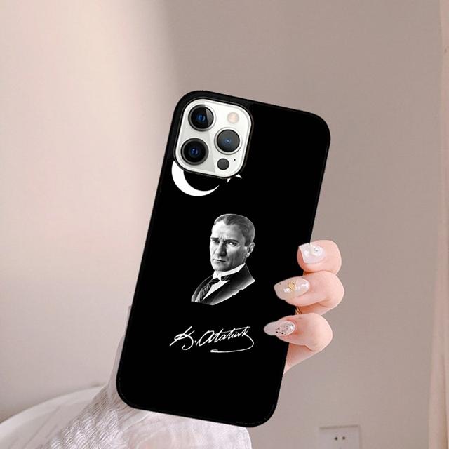 Mustafa Kemal Ataturk Signature Phone Case Cover for iPhone 17 Air 16 15 14 13 11 12 Pro Max Plus Shell Coque