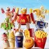 1 Piece Dual Form Transform Robot Toy Simulation Ice Cream Burger Play House Transform Mech Model Toys Children'S Surprise Gift