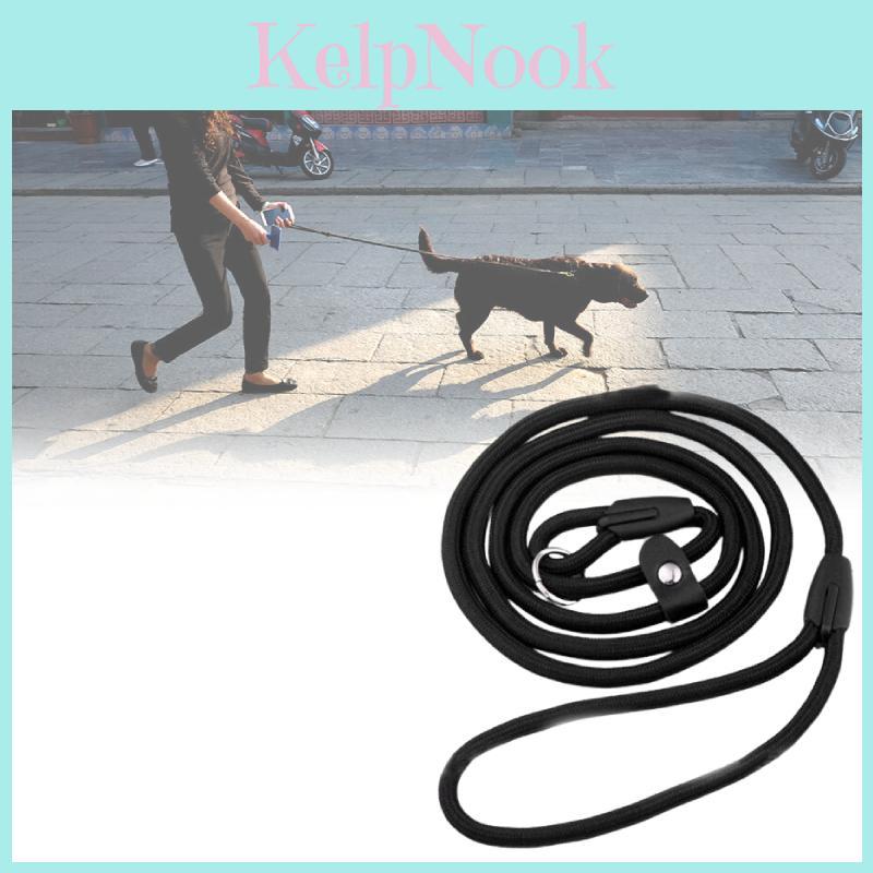 Pet Leash Nylon No Collar Needed Adjustable Length 120cm For Dogs Black Durable