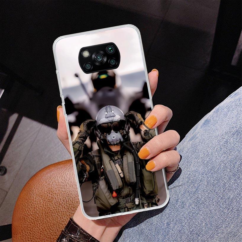 Military Aircraft Warship Fighter Phone Case For Xiaomi Poco X7 X6 X5 Pro F7 Ultra Redmi 15C 15 13C 13 12C 12 10 10A 10C 9 9A 9C
