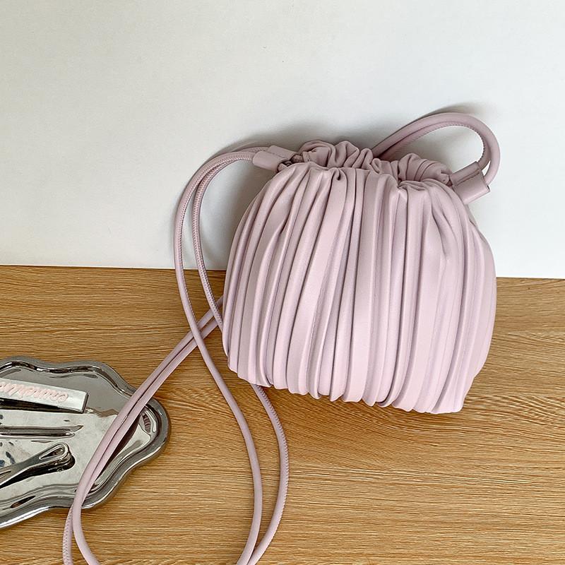 Pu Pleated Crossbody Bag With Magnetic Closure For Daily Casual Use