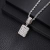 Collana con Ciondolo Lettera in Rame con Incastonatura in Zirconia Stile Hip Hop Alfabeto Iniziale Charms Donna Uomo Gioielli Trendy