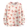 Women's Casual Long Sleeve Bow Woolen Sweatshirt Fall  Vacation Long Sleeve Pullover