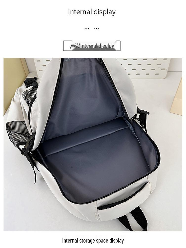 2025 Rucksack für Schüler im koreanischen und japanischen Stil - Rückenstütze, vielseitig, großes Fassungsvermögen, trendiges und schlichtes Design für die Mittelschule