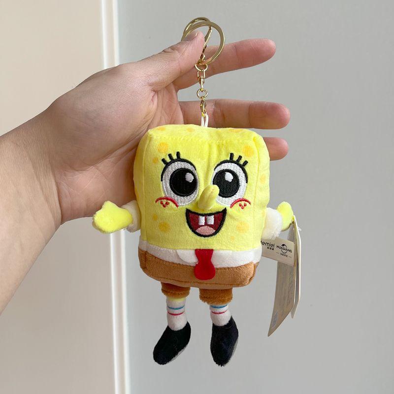 SpongeBob And Patrick Star Plush Keychain Cute Soft Stuffed Toy Pendant For Backpack Bag Decoration Gift
