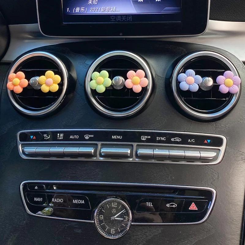 6-Piece/Set Flower Car Exhaust Clip Daisy Air Conditioner Clip Fragrance Free Car Interior Girl Gift
