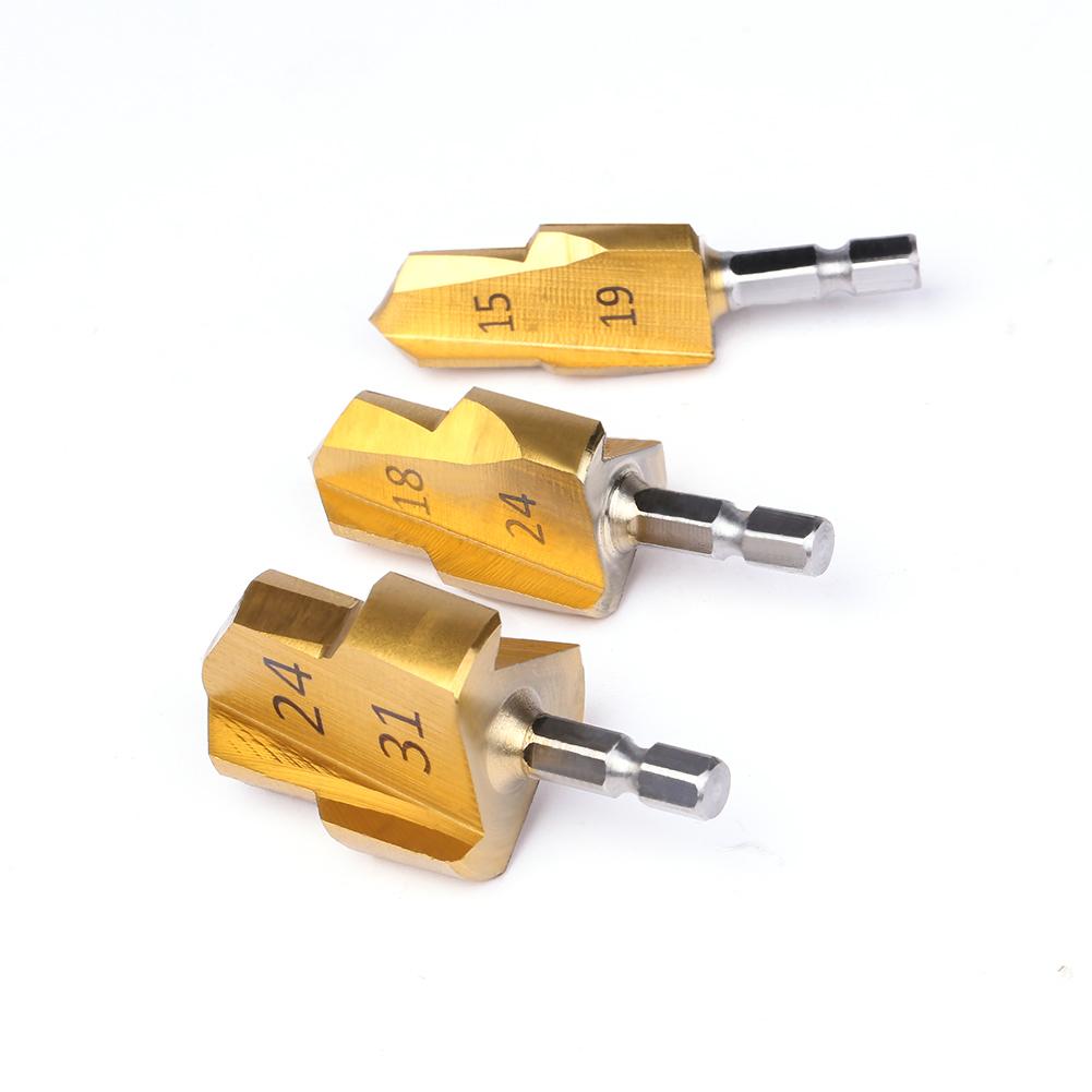 1-3Pcs PPR Lifting , Stepped Drill Bit, Hexagon Shank Water Pipe Connection Tool 20/25/32mm,full Open Process
