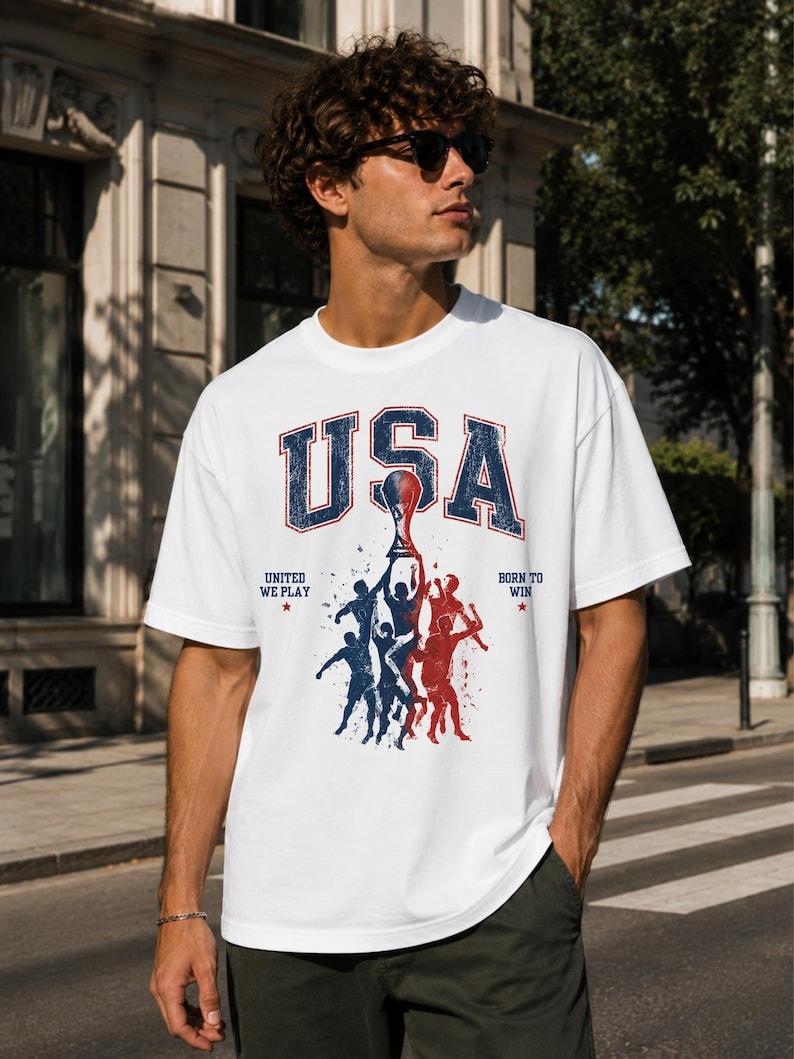 USA Soccer T-Shirt – Vintage America Football Graphic Tee, Retro World Cup USA Shirt, Patriotic Soccer Fan Tee L