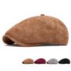 Podzim Zima Barety Muži Ženy Semišová Jednobarevná Čepice Osmihranná Čepice Britská Newsboy Čepice Malířská Kšiltovka