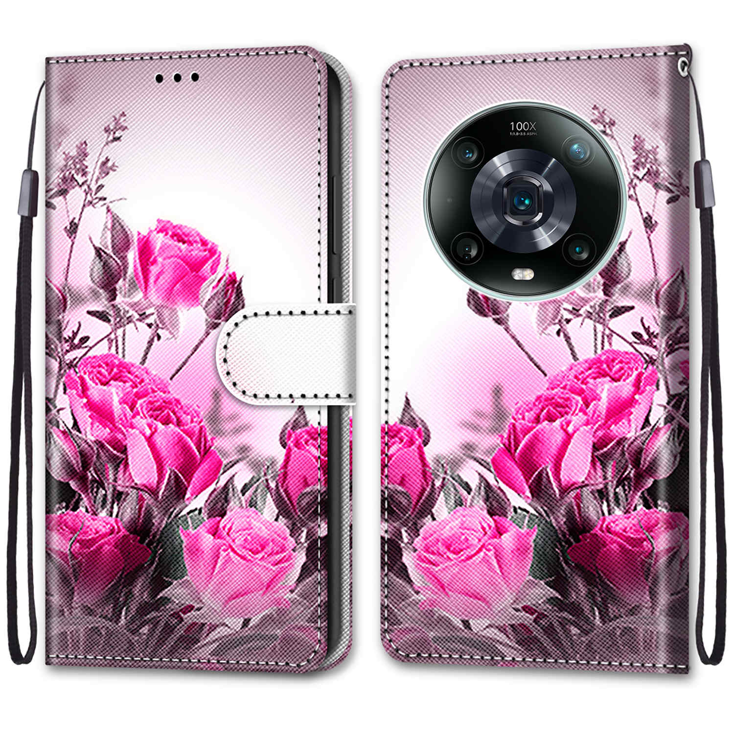 

Розкішний розписний шкіряний чохол Wallet Book Style Protective Cover для Honor 90 Pro/Honor X6A X7A X9A X8A X8 X50 X6B X7B/Honor Play 8T Play 7T/Magic6 Lite Honor Magic5 Lite