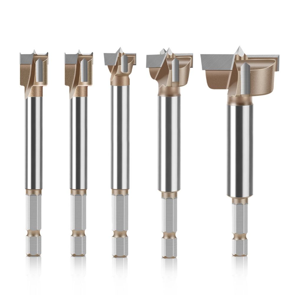 Double Edge Opener Hinge Boring Bit 10-50mm Hole Opener Tool DIY Expanding Drill Bit  1/4in Shank