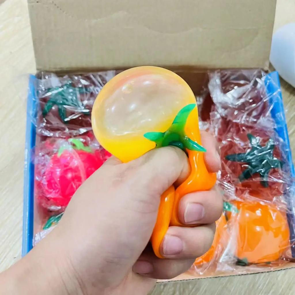 Creative Prank Tomato Venting Ball Squeezing Decompression Venting Toy Fun Stress Relief Gag Gift