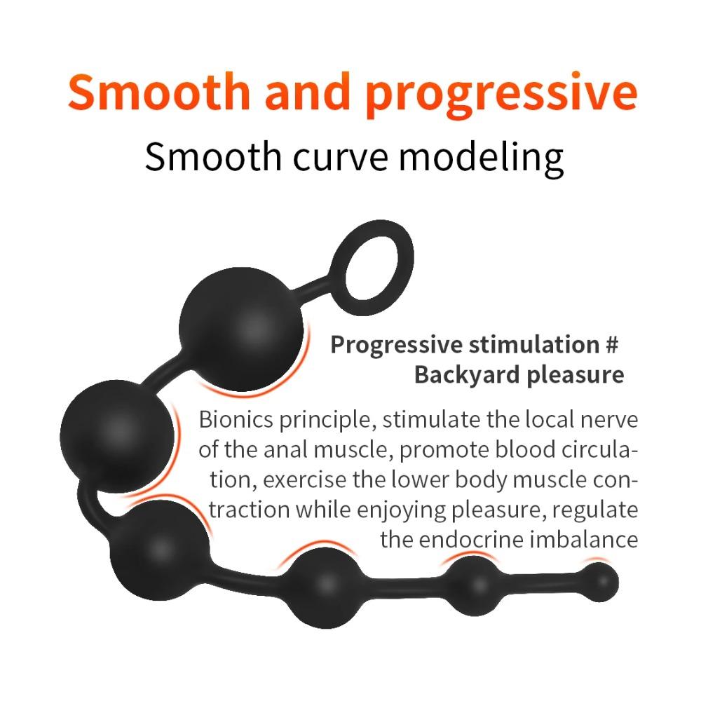 56cm Anal Beads Orgasm Vagina Plug Play Pull Ring Ball Anal Stimulator Butt Beads Plug Sex Toys For Adult Men Women Gay Anus Toy