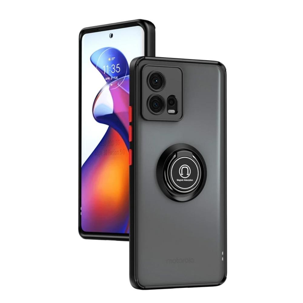 Armor Matte Case for Motorola Moto Edge 40 Neo Edge 30 Fusion Ultra Cover Ring Magnetic Holder Stand Business Full Protection