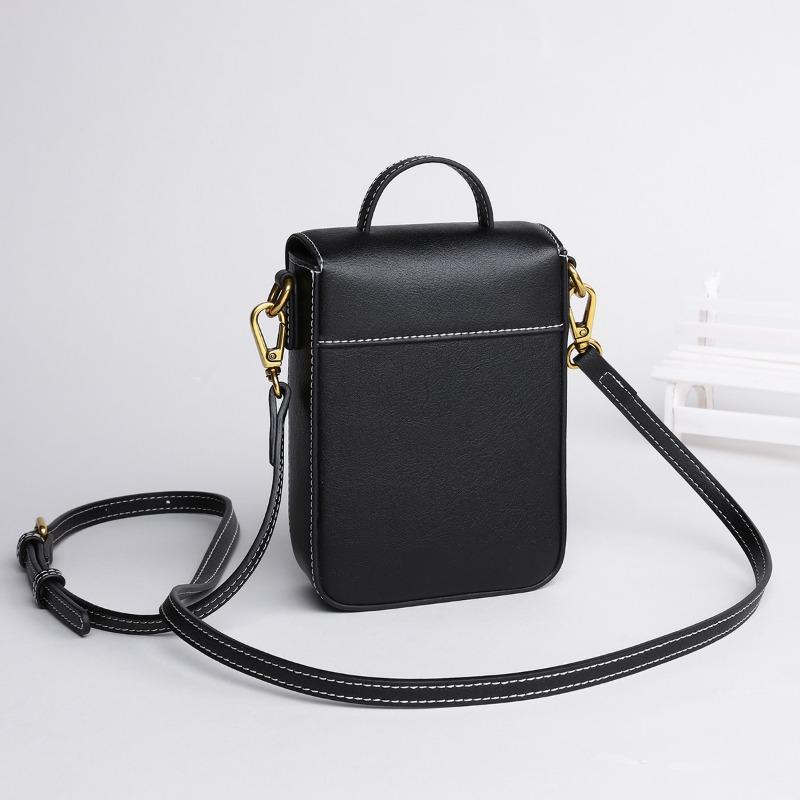 Leather Mobile Phone Bag Women's Versatile New Trendy Mini Shoulder Bag Crossbody Bag Vertical Small Bag Autumn Bag