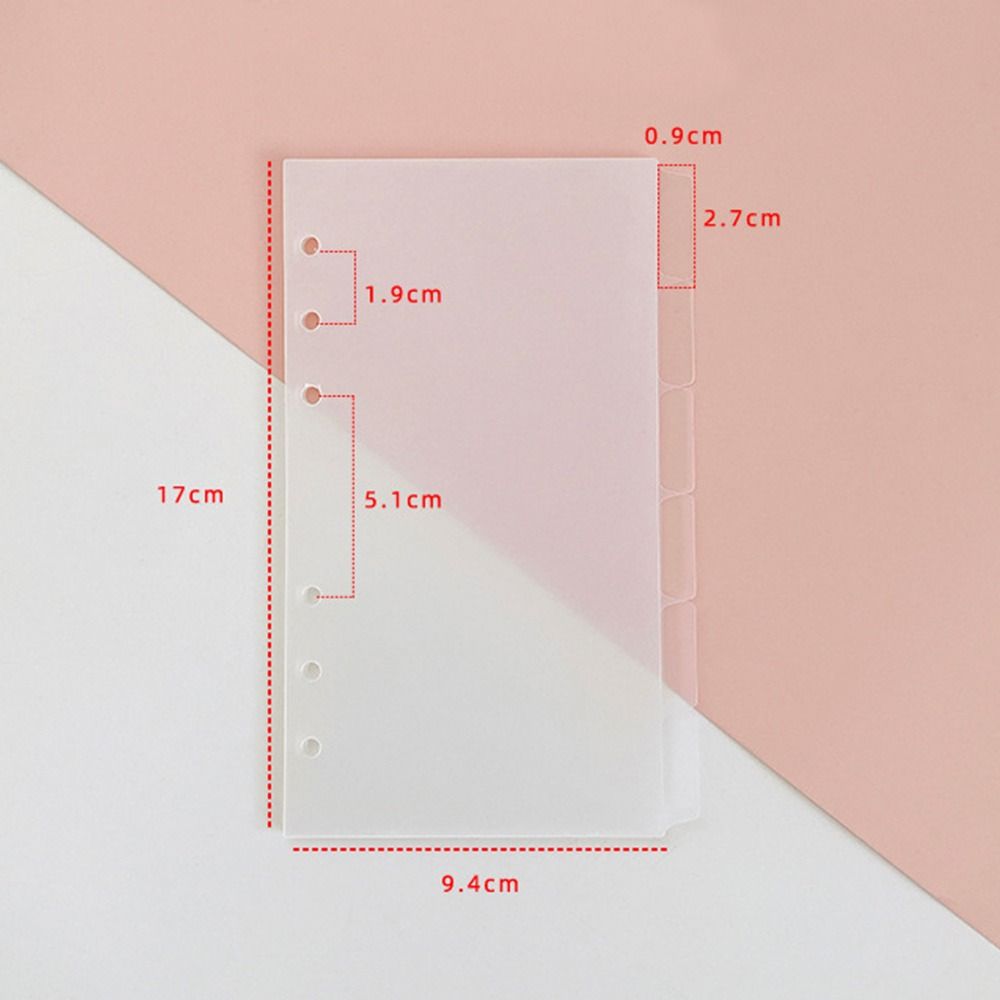 A5 A6 Page Classification Separator Page Notebook Loose-leaf Book Partition Accessories