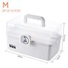 3-Tier Medicine Storage Box First Aid Kit Container Portable Plastic Medicine Storage Organizer Multipurpose Drug Distribution