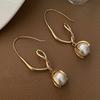 1 Paar Hakenohrringe Imitationsperle Hochglänzend Elegant Ohrschmuck Party Verkleidung