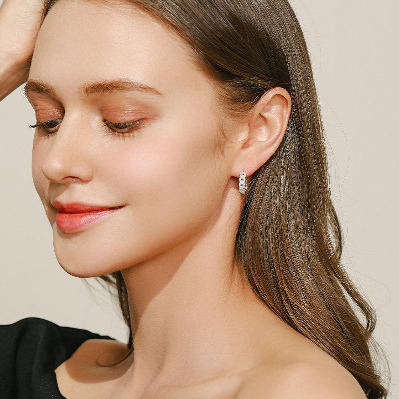 Tancise 925 Sterling Silver Zircon Earrings Drop Earrings For Women Wedding Party Gifts