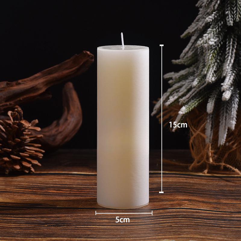 Classic Ivory Smokeless White Cylindrical Wedding Candles for Home and Restaurant Decor - Free Shipping
