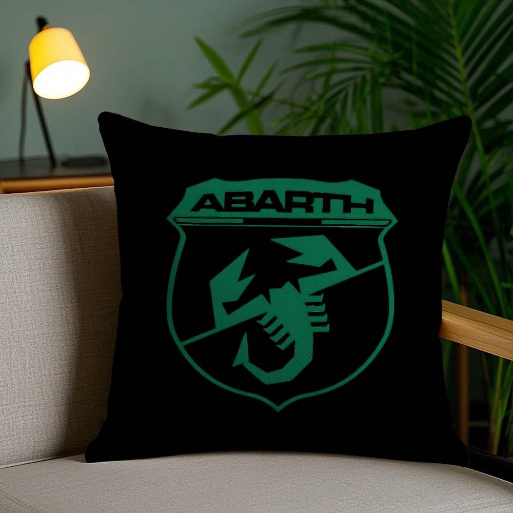 A-Abarth Scorpion Pillow Case Home Dorm Chair Back Short Plush Double-Sided Printing Office Nap Time Cushion Cover