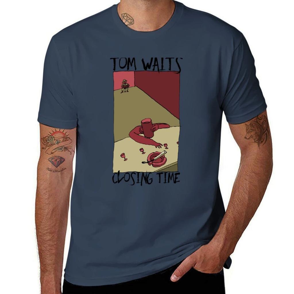 Tom Waits  Closing Time Iii Tshirt Retro Style Print Casual Top